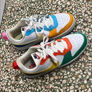 Nike Kids Multicolor Sneakers - Blue, Orange, Green, Yellow